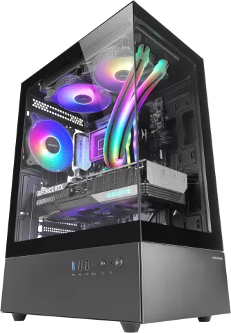 Photo de Boitier Moyen Tour ATX Mars Gaming MC-XO RGB avec panneaux vitrés (Noir)