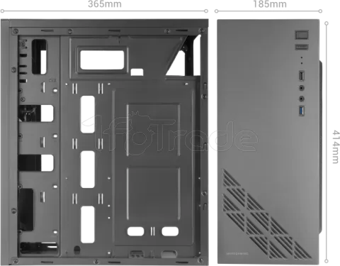 Photo de Boitier Moyen Tour ATX Mars Gaming MC100 RGB avec panneau vitré (Blanc)