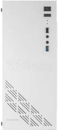 Photo de Boitier Moyen Tour ATX Mars Gaming MC100 RGB avec panneau vitré (Blanc)