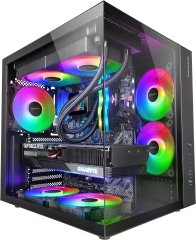 Photo de Boitier Moyen Tour ATX Mars Gaming MCV-One avec panneaux vitrés (Noir)