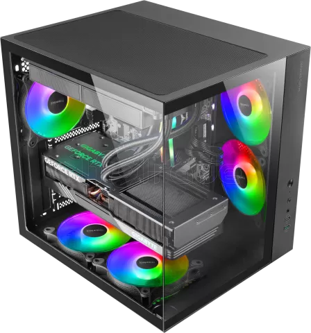 Photo de Boitier Moyen Tour ATX Mars Gaming MCV-One avec panneaux vitrés (Noir)