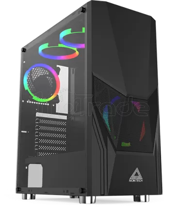 Photo de Boitier Moyen Tour ATX Montech Fighter 500 RGB avec panneau vitré (Noir)