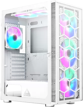 Photo de Boitier Moyen Tour ATX Montech X3 Glass RGB avec panneaux vitrés (Blanc)