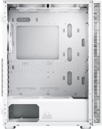 Photo de Boitier Moyen Tour ATX Montech X3 Glass RGB avec panneaux vitrés (Blanc)