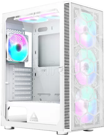 Photo de Boitier Moyen Tour ATX Montech X3 Mesh RGB avec panneau vitré (Blanc)