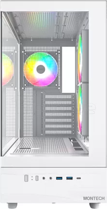 Photo de Boitier Moyen Tour ATX Montech XR RGB avec panneaux vitrés (Blanc)