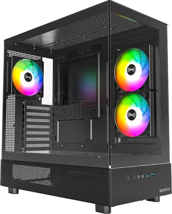 Photo de Boitier Moyen Tour ATX Montech XR RGB avec panneaux vitrés (Noir)