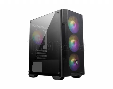 Photo de Boitier Moyen Tour ATX MSI Mag Forge M100A RGB avec panneau vitré (Noir)