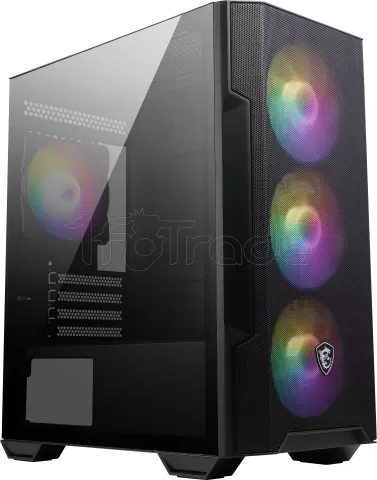 Photo de Boitier Moyen Tour ATX MSI Mag Forge M100R RGB avec panneau vitré (Noir)