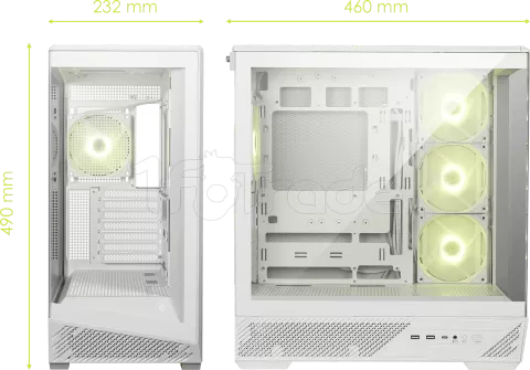 Photo de Boitier Moyen Tour ATX MSI Mag Pano 130R Project Zero RGB avec panneaux vitrés (Blanc)