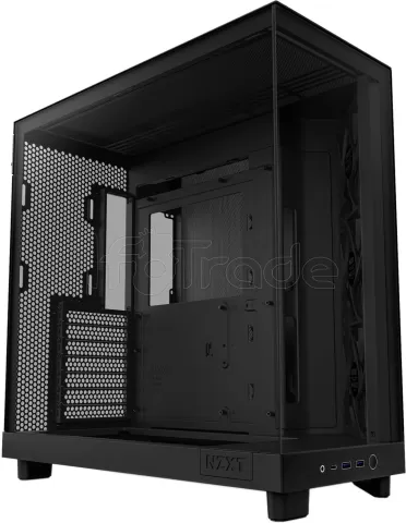 Photo de Boitier Moyen Tour ATX NZXT H6 Flow avec panneaux vitrés (Noir)