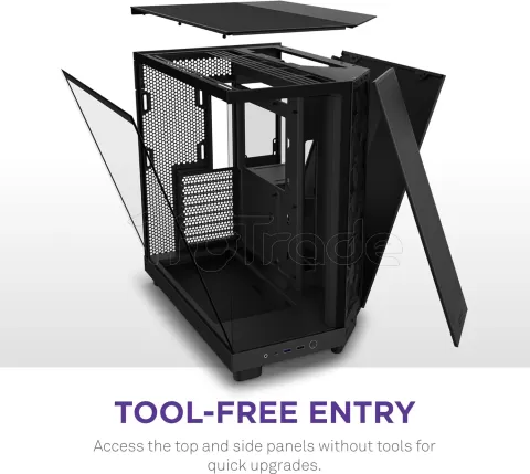 Photo de Boitier Moyen Tour ATX NZXT H6 Flow avec panneaux vitrés (Noir)