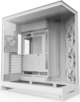 Photo de Boitier Moyen Tour ATX NZXT H9 Flow avec panneaux vitrés (Blanc)