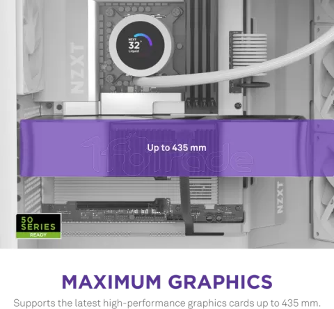 Photo de Boitier Moyen Tour ATX NZXT H9 Flow avec panneaux vitrés (Blanc)