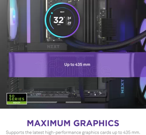 Photo de Boitier Moyen Tour ATX NZXT H9 Flow RGB avec panneaux vitrés (Noir)