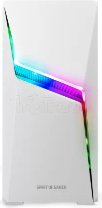 Photo de Boitier Moyen Tour ATX Spirit of Gamer Clone 4 RGB avec panneau vitré (Blanc)