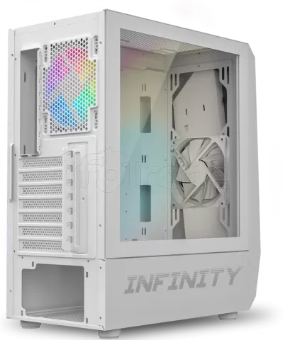 Photo de Boitier Moyen Tour ATX Spirit of Gamer Infinity RGB avec panneaux vitrés (Blanc)