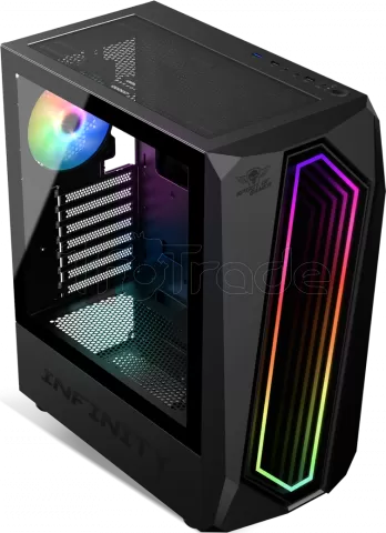 Photo de Boitier Moyen Tour ATX Spirit of Gamer Infinity RGB avec panneaux vitrés (Noir)