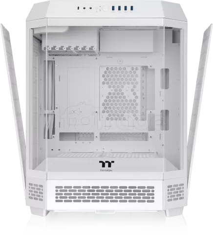 Photo de Boitier Moyen Tour ATX Thermaltake The Tower 600 avec panneaux vitrés (Blanc)
