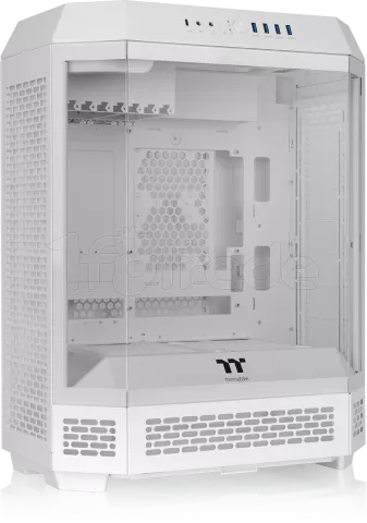 Photo de Boitier Moyen Tour ATX Thermaltake The Tower 600 avec panneaux vitrés (Blanc)