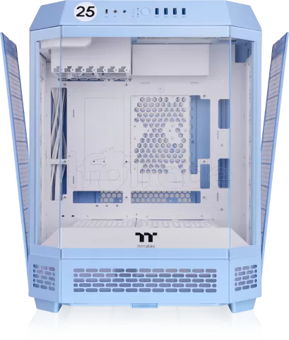 Photo de Boitier Moyen Tour ATX Thermaltake The Tower 600 avec panneaux vitrés (Bleu)