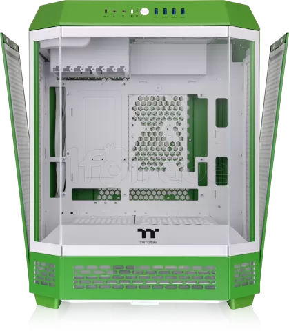 Photo de Boitier Moyen Tour ATX Thermaltake The Tower 600 avec panneaux vitrés (Vert/Blanc)