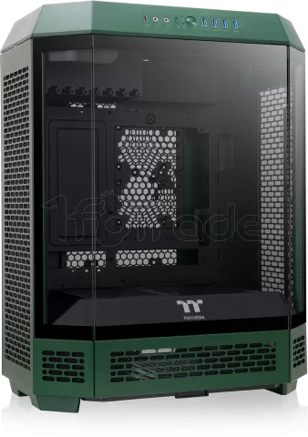 Photo de Boitier Moyen Tour ATX Thermaltake The Tower 600 avec panneaux vitrés (Vert/Noir)