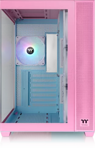 Photo de Boitier Moyen Tour ATX Thermaltake View 380 TG RGB avec panneaux vitrés (Rose/Bleu)