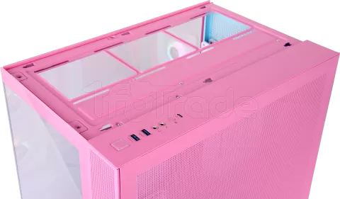 Photo de Boitier Moyen Tour ATX Thermaltake View 380 TG RGB avec panneaux vitrés (Rose/Bleu)