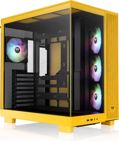 Photo de Boitier Moyen Tour ATX Thermaltake View 380 XL TG RGB avec panneaux vitrés (Jaune)