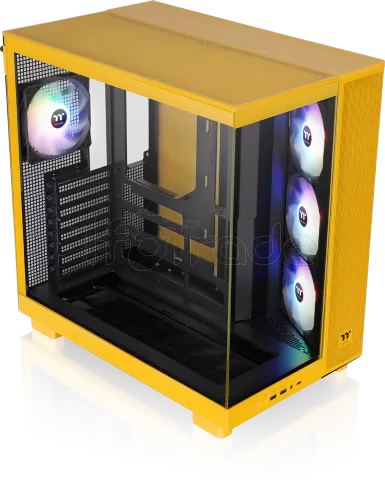 Photo de Boitier Moyen Tour ATX Thermaltake View 380 XL TG RGB avec panneaux vitrés (Jaune)