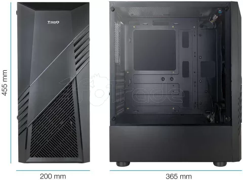 Photo de Boitier Moyen Tour ATX TooQ BioHazard TQGCC102 RGB avec panneau vitré (Noir)