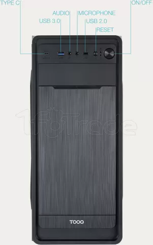 Photo de Boitier Moyen Tour ATX TooQ Prisma Ultra avec alimentation 500W (Noir)