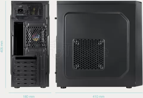 Photo de Boitier Moyen Tour ATX TooQ Prisma Ultra avec alimentation 500W (Noir)