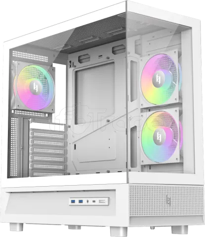 Photo de Boitier Moyen Tour ATX Xeron Nex C51 RGB avec panneaux vitrés (Blanc)