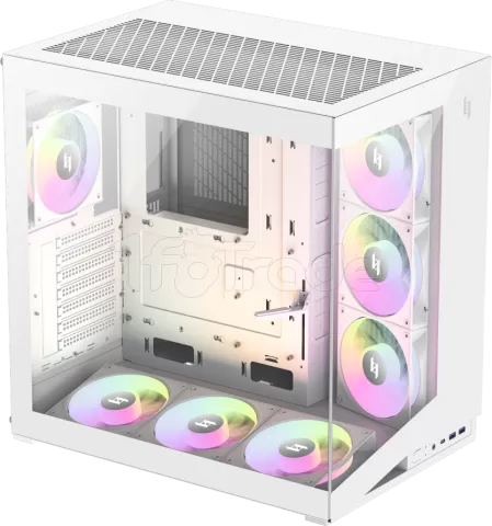 Photo de Boitier Moyen Tour ATX Xeron Nex C56 RGB avec panneaux vitrés (Blanc)