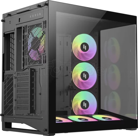 Photo de Boitier Moyen Tour ATX Xeron Nex C56 RGB avec panneaux vitrés (Noir)