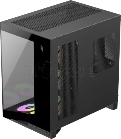Photo de Boitier Moyen Tour ATX Xeron Nex C56 RGB avec panneaux vitrés (Noir)