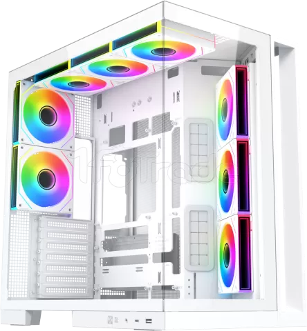 Photo de Boitier Moyen Tour ATX Xigmatek Aqua 7 RGB avec panneaux vitrés (Blanc)