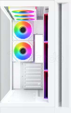 Photo de Boitier Moyen Tour ATX Xigmatek Aqua 7 RGB avec panneaux vitrés (Blanc)