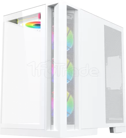 Photo de Boitier Moyen Tour ATX Xigmatek Aqua 7 RGB avec panneaux vitrés (Blanc)