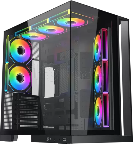 Photo de Boitier Moyen Tour ATX Xigmatek Aqua 7 RGB avec panneaux vitrés (Noir)