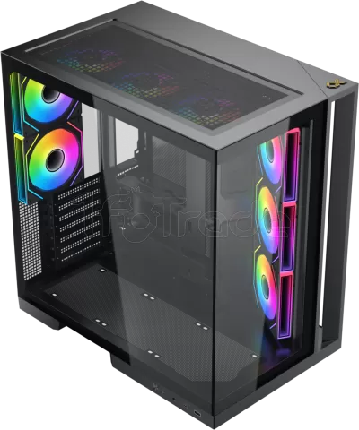 Photo de Boitier Moyen Tour ATX Xigmatek Aqua 7 RGB avec panneaux vitrés (Noir)