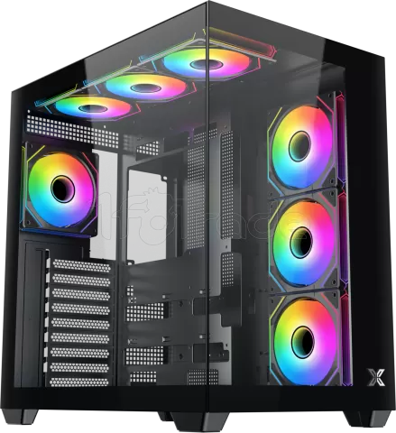 Photo de Boitier Moyen Tour ATX Xigmatek Aqua V Air H23A RGB avec panneaux vitrés (Noir)