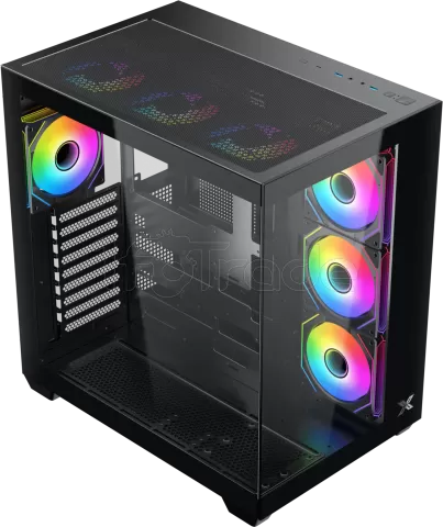 Photo de Boitier Moyen Tour ATX Xigmatek Aqua V Air H23A RGB avec panneaux vitrés (Noir)