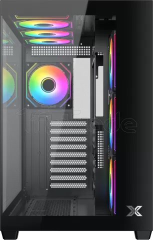 Photo de Boitier Moyen Tour ATX Xigmatek Aqua V Air H23A RGB avec panneaux vitrés (Noir)