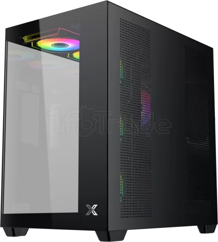Photo de Boitier Moyen Tour ATX Xigmatek Aqua V Air H23A RGB avec panneaux vitrés (Noir)