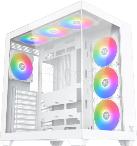 Photo de Boitier Moyen Tour ATX Xigmatek Aqua V Air RGB avec panneaux vitrés (Blanc)