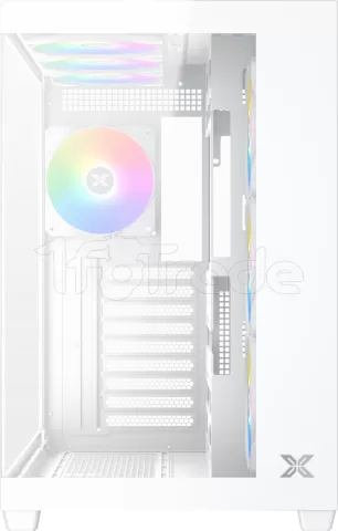 Photo de Boitier Moyen Tour ATX Xigmatek Aqua V Air RGB avec panneaux vitrés (Blanc)
