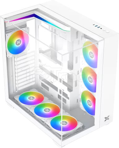 Photo de Boitier Moyen Tour ATX Xigmatek Aqua V RGB avec panneaux vitrés (Blanc)